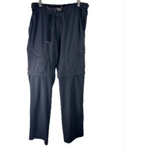 Zoic mens Pants shorts convertible Black DuraFlex outdoor Large Cycling trail